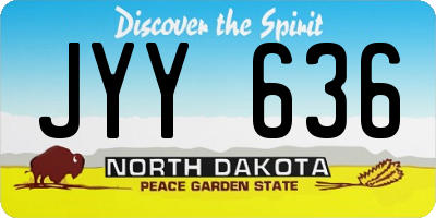 ND license plate JYY636