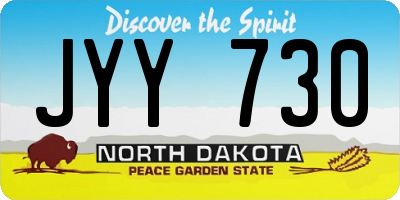 ND license plate JYY730
