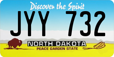 ND license plate JYY732