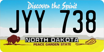 ND license plate JYY738