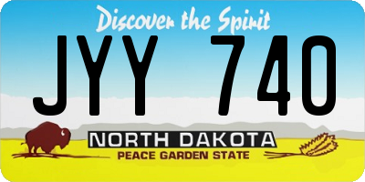 ND license plate JYY740