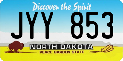 ND license plate JYY853