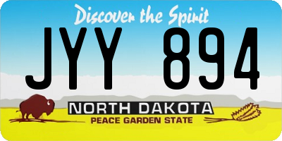 ND license plate JYY894