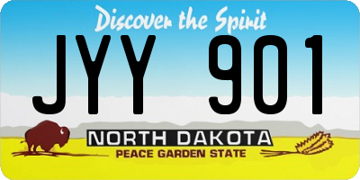 ND license plate JYY901