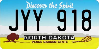 ND license plate JYY918