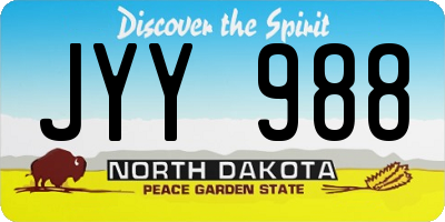 ND license plate JYY988