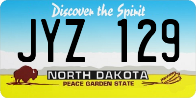 ND license plate JYZ129