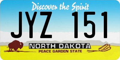 ND license plate JYZ151
