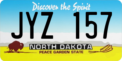 ND license plate JYZ157
