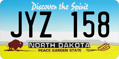 ND license plate JYZ158