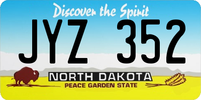 ND license plate JYZ352
