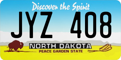 ND license plate JYZ408