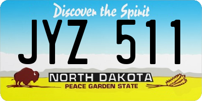 ND license plate JYZ511