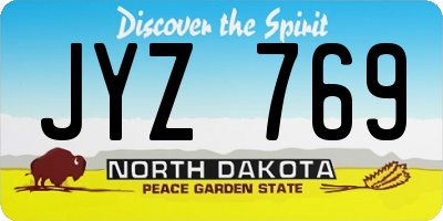 ND license plate JYZ769