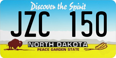 ND license plate JZC150