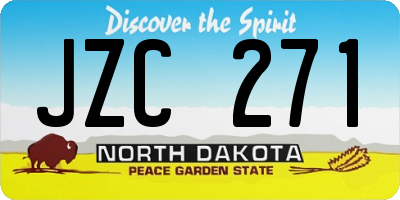 ND license plate JZC271