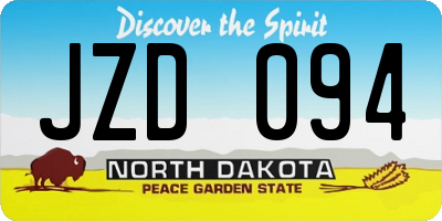 ND license plate JZD094