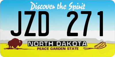 ND license plate JZD271