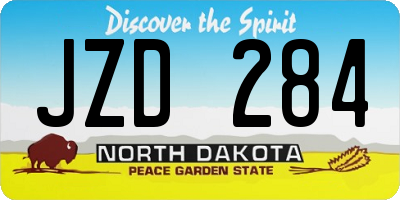 ND license plate JZD284
