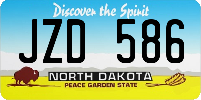 ND license plate JZD586