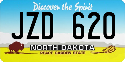 ND license plate JZD620