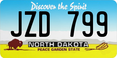 ND license plate JZD799
