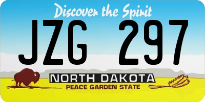ND license plate JZG297