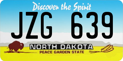ND license plate JZG639