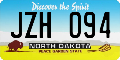 ND license plate JZH094