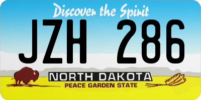 ND license plate JZH286