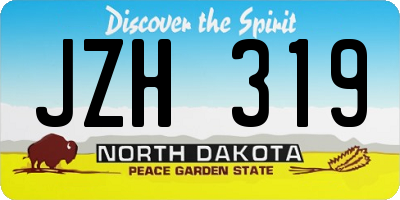 ND license plate JZH319