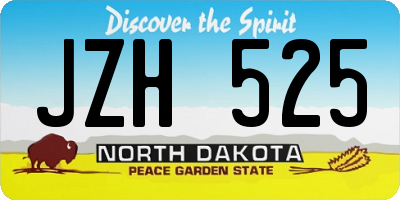 ND license plate JZH525
