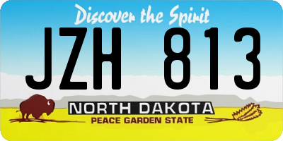 ND license plate JZH813