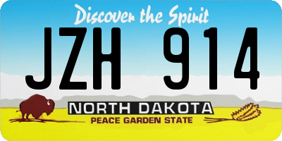 ND license plate JZH914