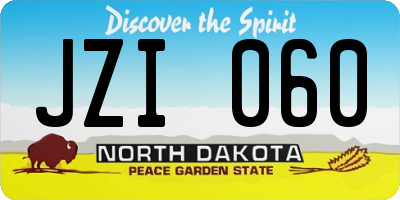 ND license plate JZI060