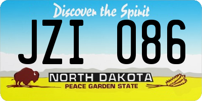 ND license plate JZI086