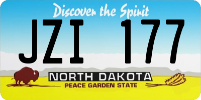 ND license plate JZI177