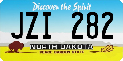 ND license plate JZI282