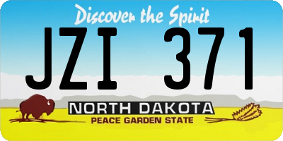 ND license plate JZI371