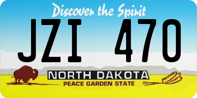 ND license plate JZI470