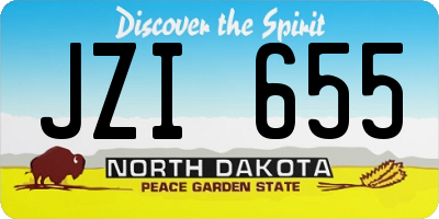 ND license plate JZI655