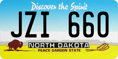 ND license plate JZI660