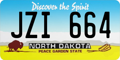 ND license plate JZI664