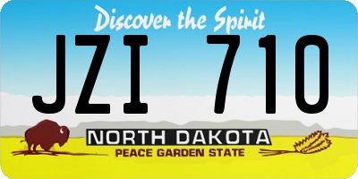 ND license plate JZI710