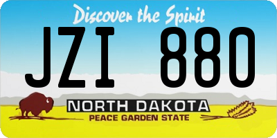ND license plate JZI880