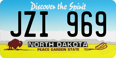 ND license plate JZI969