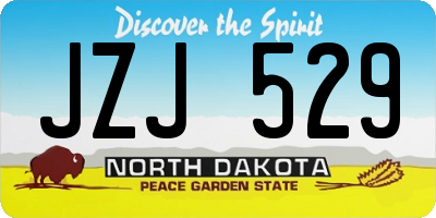 ND license plate JZJ529