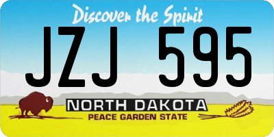 ND license plate JZJ595