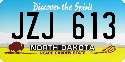 ND license plate JZJ613