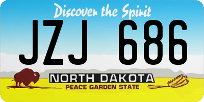 ND license plate JZJ686